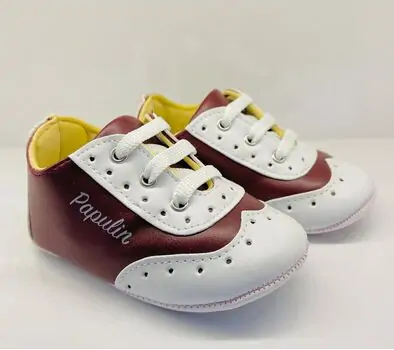 Papulin Baby Shoes 0-12 Months 2125 ჩვილის ფეხსაცმელი DARKRED