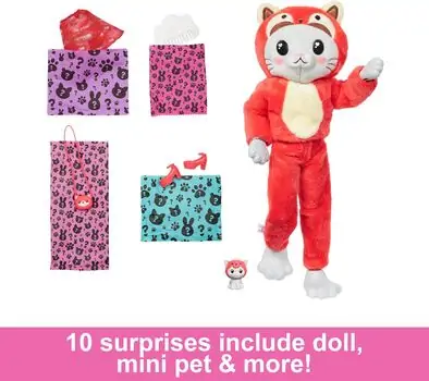 Barbie Cutie Reveal Dolls Cute Costume Series თოჯინა ფერის ტრანსფორმაციით, 4 image
