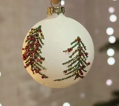 Christmas Ball With Tree Hanging Decoration - ნაძვის ხის სათამაშო, 2 image