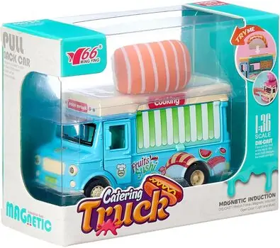 Fruit Sushi Pull Back Truck - სათამაშო მექანიკური მანქანა, 2 image