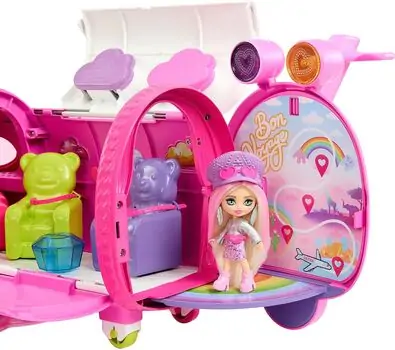 Barbie Extra Fly Jet Playset HPF72 - ბარბის სათამაშო თვითმფრინავის ნაკრები, 7 image
