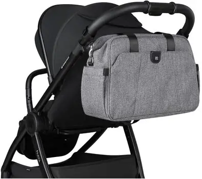 KikkaBoo Mama bag Chelsea Grey 2025 დედის ჩანთა, 6 image