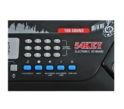 54-Key Electronic Keyboard with Microphone and Music Holder - სათამაშო ელექტრო პიანინო მიკროფონით და ნოტების დასადებით, 5 image
