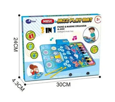 Piano And Jazz Play Mat Blue - საბავშო განსავითარებელი ხალიჩა, 2 image
