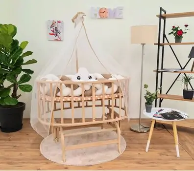 Bebeconfor Amedan Natural Color Basket Cradle With Brown Bumper ახალშობილის საწოლი, 2 image