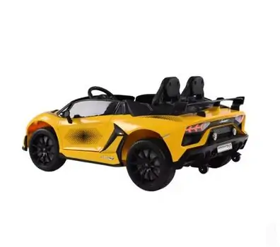 Lamborghini Sport Car Yellow - ელექტრო მანქანა კაუჩუკის საბურავებით, 4 image