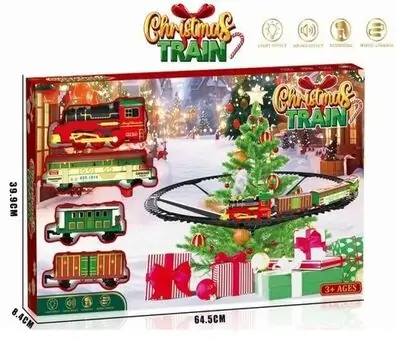 Christmas Train Set With Sound And Light - ნაძვის ხის დეკორაცია მატარებელი