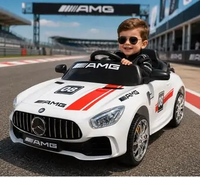 Mercedes Benz GTR Car White - ელექტრო მანქანა, 12 image
