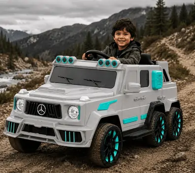 Mercedes Benz G63 AMG Car Grey - ელექტრო მანქანა