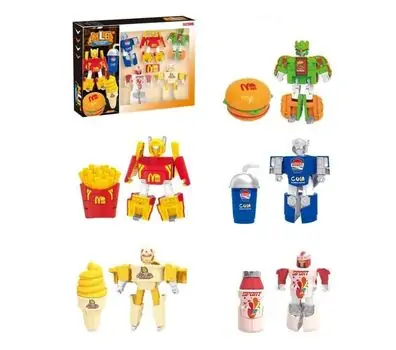 Foodie Transformer Robots Set - სათამაშო სწრაფი კვების ტრანსფორმერი რობოტის ნაკრები, 3 image