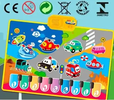 Baby Piano Mat Yellow -  სათამაშო განსავითარებელი ხალიჩა, 4 image