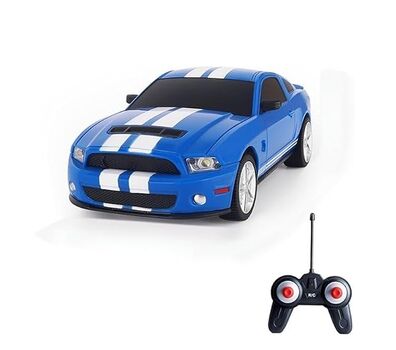 Remote Control Car Blue Ford Mustang GT500 - დისტანციურად მართვადი მუსტანგის სათამაშო მანქანა, 5 image