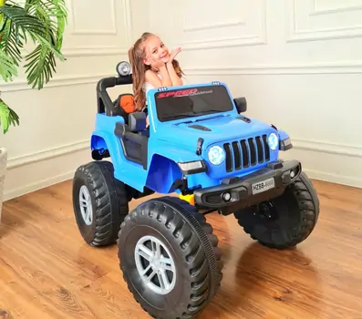 Wrangler Big Jeep For Kids Blu -  საბავშვო ელექტრო მანქანა