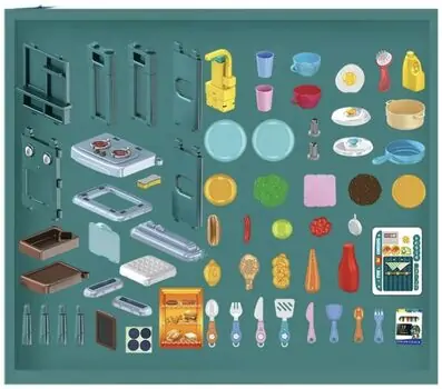 Spraying Kitchen Cooking Set Blue - ფუნქციური სათამაშო სამზარეულო აქსესუარებით, 6 image