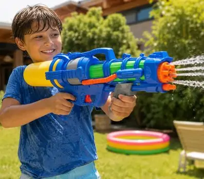 Water Shoot Gun Pump Action 51 cm Blue - სათამაშო წყლის თოფი