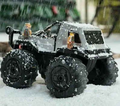 Off-Road Remote Control Silver Stunt Car - სათამაშო დისტანციურად მართვადი ოფ როუდის მანქანა, 9 image