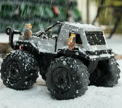 Off-Road Remote Control Silver Stunt Car - სათამაშო დისტანციურად მართვადი ოფ როუდის მანქანა, 9 image
