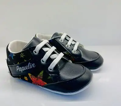 Papulin Baby Shoes 0-12 Months 2138 ჩვილის ფეხსაცმელი BLACK