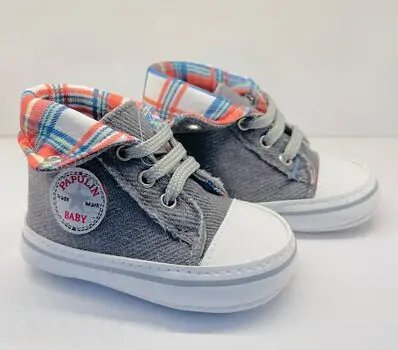 Papulin Baby Shoes 0-12 Months 4286 ჩვილის ფეხსაცმელი GREY