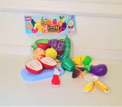 Birlik Toys CUT AND FUN VEGETABLE & FRUITS URT007-2A/B PVC სათამაშო დასაჭრელი ხილი და ბოსტნეული