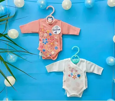 Caramell newborn baby bodysuit ახალშობილის ბოდე 8126 pink