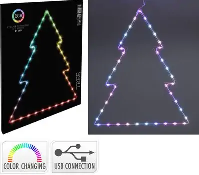 Christmas Tree With RGB 41 Led  საახალწლო აქსესუარები განათებით