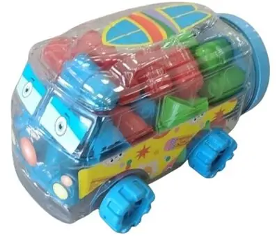 Cute Minibus with Building Blocks - ასაწყობი კუბიკები
