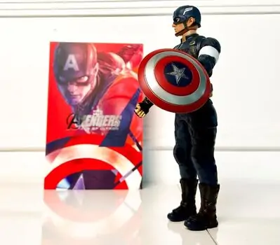 Avengers Super Hero Captain America With Shield 3320 MARVEL-ის სუპერ გმირი კაპიტანი ამერიკა, 2 image