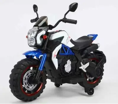 Sport Style Motorcycle With LED Wheels Blue - ელექტრო მოტოციკლი