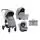 KikkaBoo Vicenza Premium Grey 4in1 საბავშვო ეტლის კომპლექტი