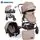KikkaBoo Amaia Beige საბავშვო ეტლის 3x1 კომპლექტი
