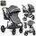 Cangaroo Gala 2in1 Black საბავშვო ტრანსფორმერი ეტლი