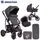 KikkaBoo Beloved Dark Grey 3in1 ახალშობილის ეტლი