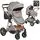 Cangaroo Alma Dark Grey საბავშვო ტრანსფორმერი ეტლი