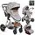 Cangaroo Alma Grey 3 In 1 საბავშვო ტრანსფორმერი ეტლი