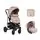 KikkaBoo Nala Beige 3in1 ახალშობილის ეტლის კომპლექტი