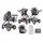 Cangaroo Midas 3in1 Grey საბავშვო ტრანსფორმერი ეტლის კომპლქტი