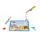 Fishing game Moni Toys-ის ხის სათამაშო სათევზაო ნაკრები TKF040 