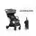Cangaroo Baby Stroller Easy Fold Grey  პრემიუმ კლასის მსუბუქი სასეირნო ეტლი უნიკალური დაკეცვის მექანიზმით