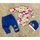 Spring Bunny BLUE 3in1 ახალშობილის ტანსაცმლის ნაკრები MİNİWORLD 16139, ზომა: 9-12 თვე
