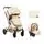 KikkaBoo Kaia Beige 3in1 საბავშვო ეტლის კომპლექტი