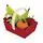 FRUITS AND VEGETABLES RED BASKET JANOD-ის სათამაშო ხილის ნაკრები J06577