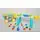 BUCKET BUILDING BLOCK TABLE WITH SLIDE BALL 222-B75 საბავშვო კონსტრუქტორის ნაკრები