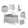 Cangaroo Folding Cot Good Night Silver საბავშვო საწოლ-მანეჟი