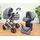 KikkaBoo Alba Grey 3in1 საბავშვო ეტლის კომპლექტი
