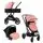 KikkaBoo Alba Pink 3in1 საბავშვო ეტლის კომპლექტი