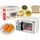 Wooden Toy Microwave Oven  - სათამაშო ხის მიკროტალღური ღუმელი აქსესუარებით, 3 image