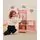 Wooden Toy Fridge Pink  - სათამაშო ხის მაცივარი აქსესუარებით, 2 image