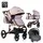 Cangaroo Gala 3in1 Gold Beige With Crystal Car Seat საბავშვო ტრანსფორმერი ეტლის კომპლექტი