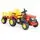Moni Tractor With Trailer Rancher Red - სათამაშო ელექტრო ტრაქტორი მისაბმელით